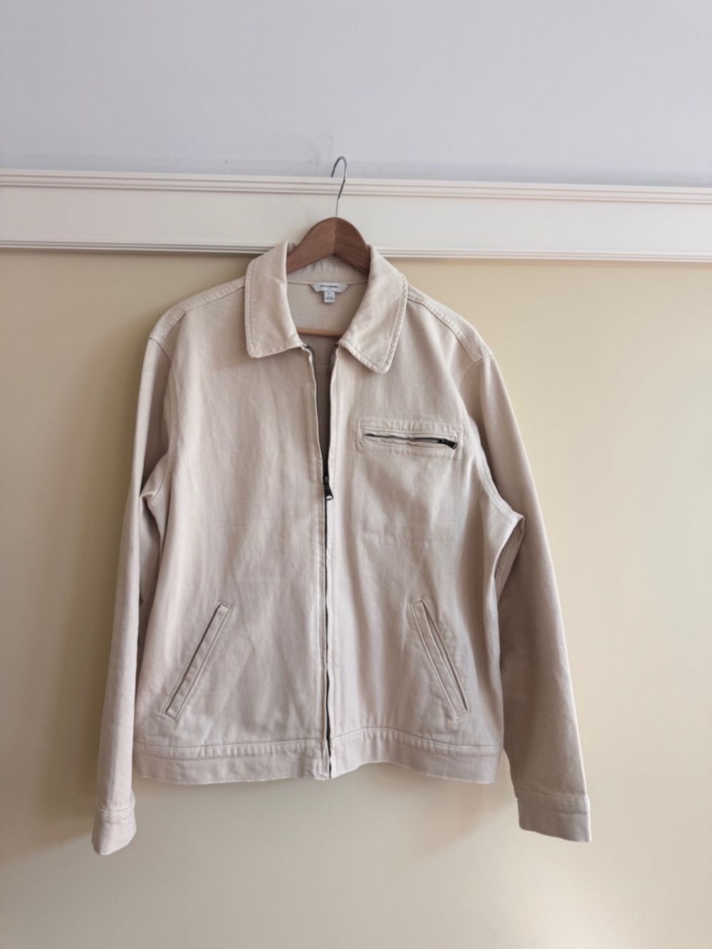 Banana Republic Men's Zip-Front Shirt Jacket in Beige